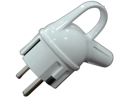 Makel Kulplu Topraklı Erkek Fiş Beyaz