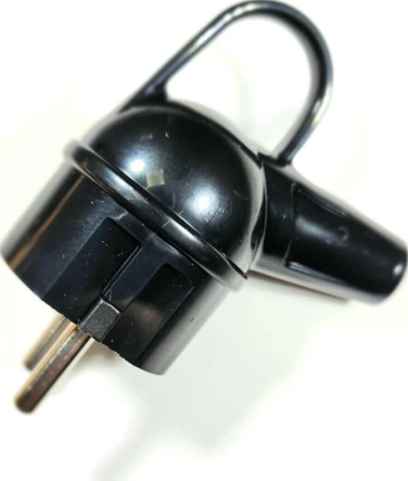 Makel Kulplu Topraklı Erkek Fiş Siyah