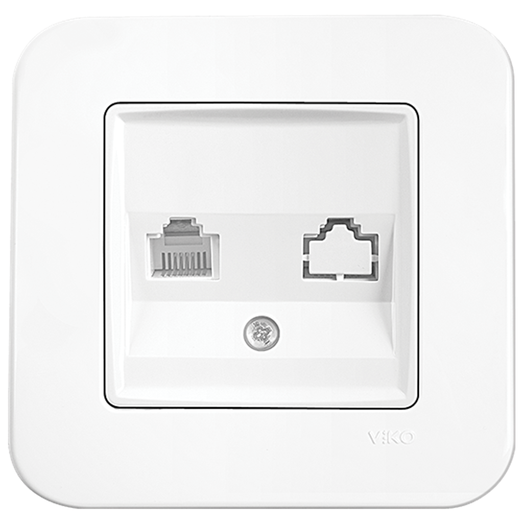 Viko Linnera/Rollina Nümeris Telefon (RJ11) Prizi Beyaz (Çerçevesiz)