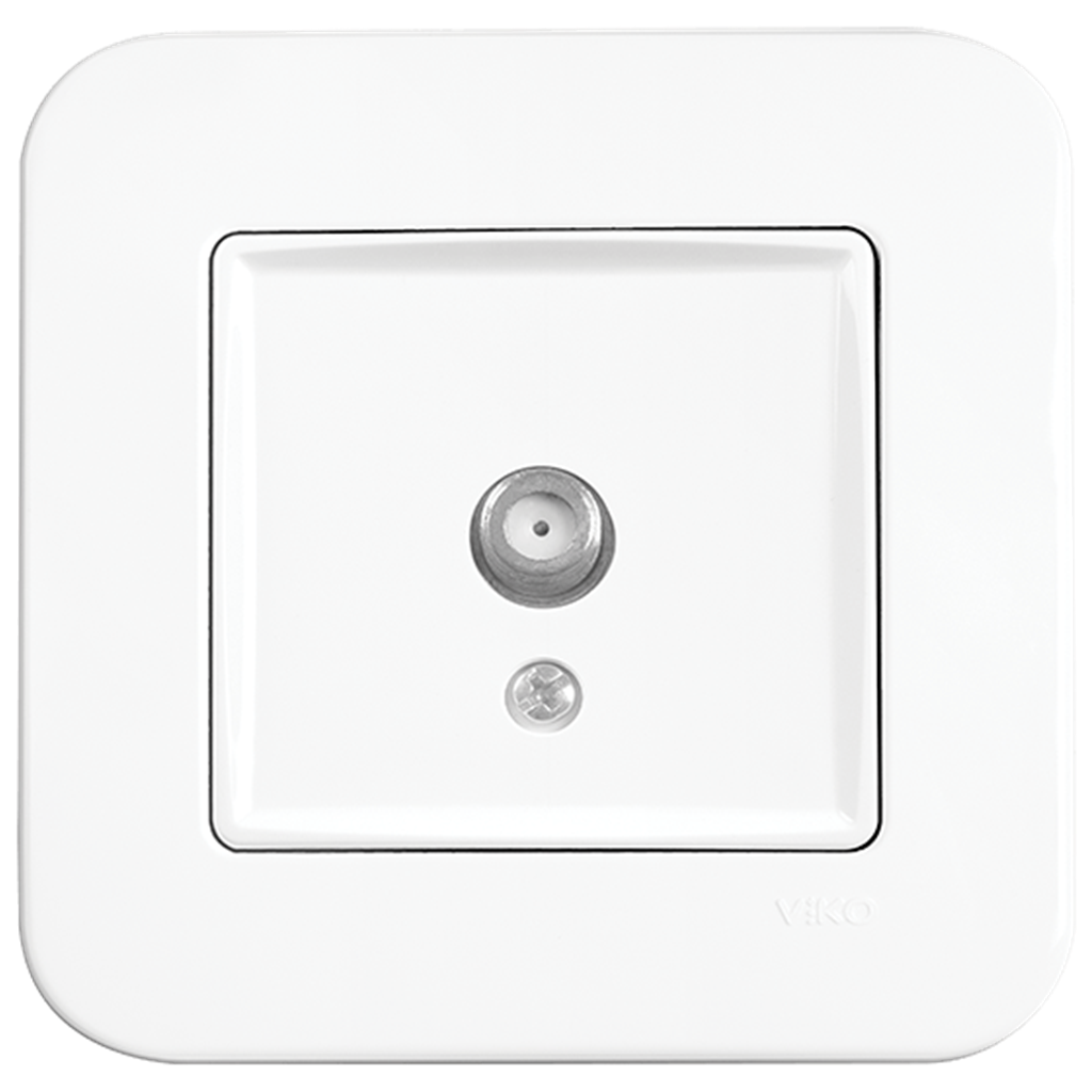 Viko Linnera/Rollina Televizyon Prizi F Konnektörlü Beyaz (Çerçevesiz)