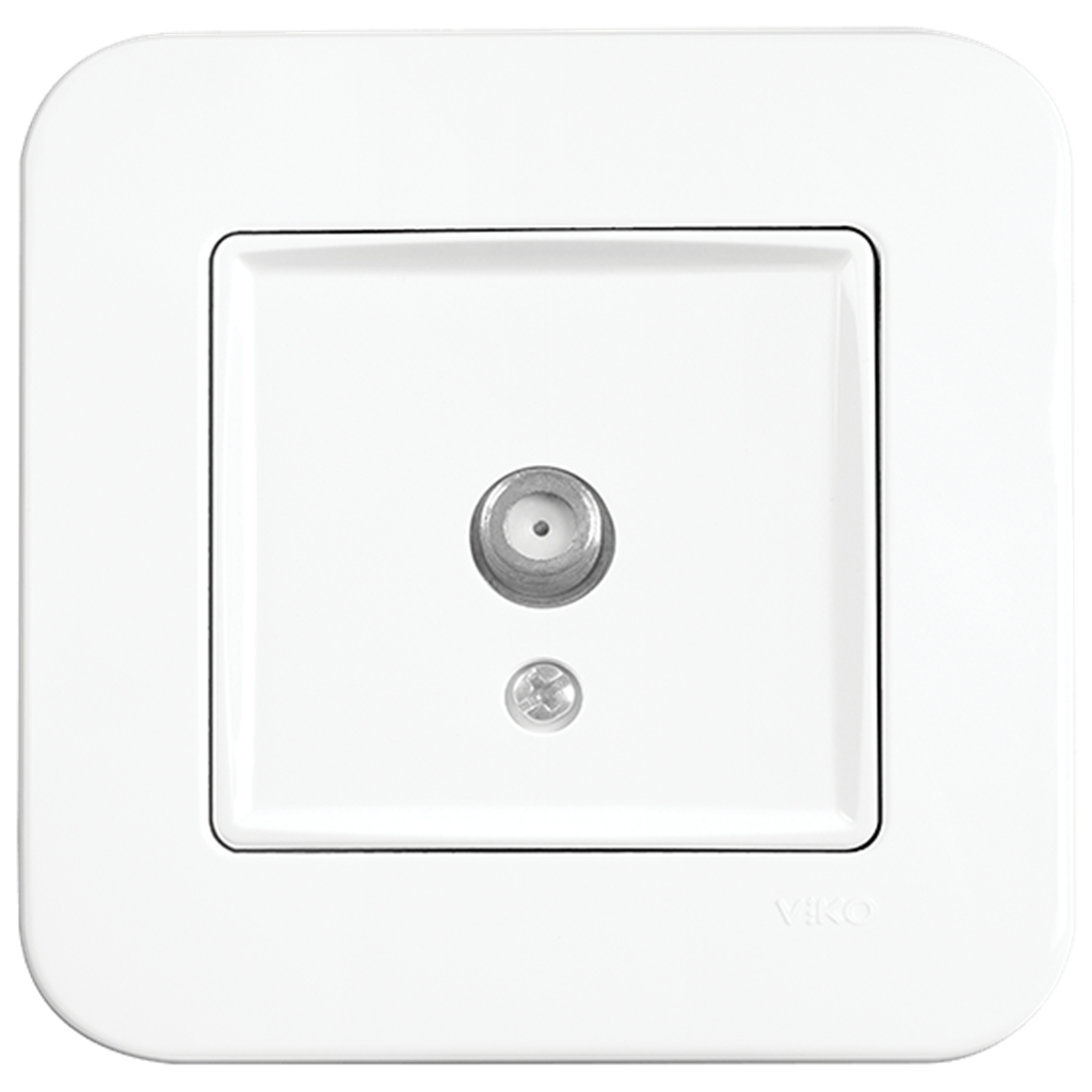 Viko Linnera/Rollina Televizyon Prizi F Konnektörlü Beyaz (Çerçevesiz)