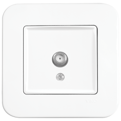 Viko Linnera/Rollina Televizyon Prizi F Konnektörlü Beyaz (Çerçevesiz)