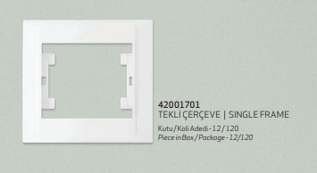 Makel Defne Tekli Çerçeve Beyaz
