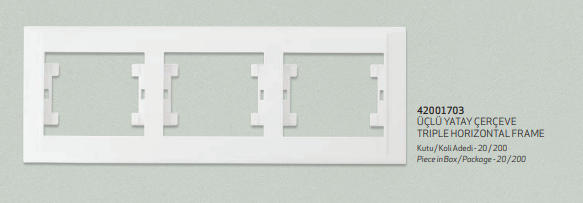 Makel Defne Üçlü Yatay Çerçeve Beyaz