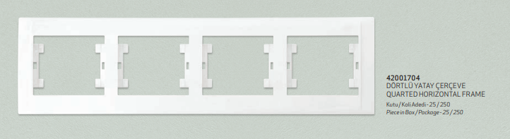 Makel Defne Dörtlü Yatay Çerçeve Beyaz