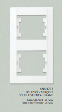 Makel Defne İkili Dikey Çerçeve Beyaz