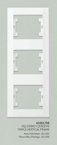 Makel Defne Üçlü Dikey Çerçeve Beyaz
