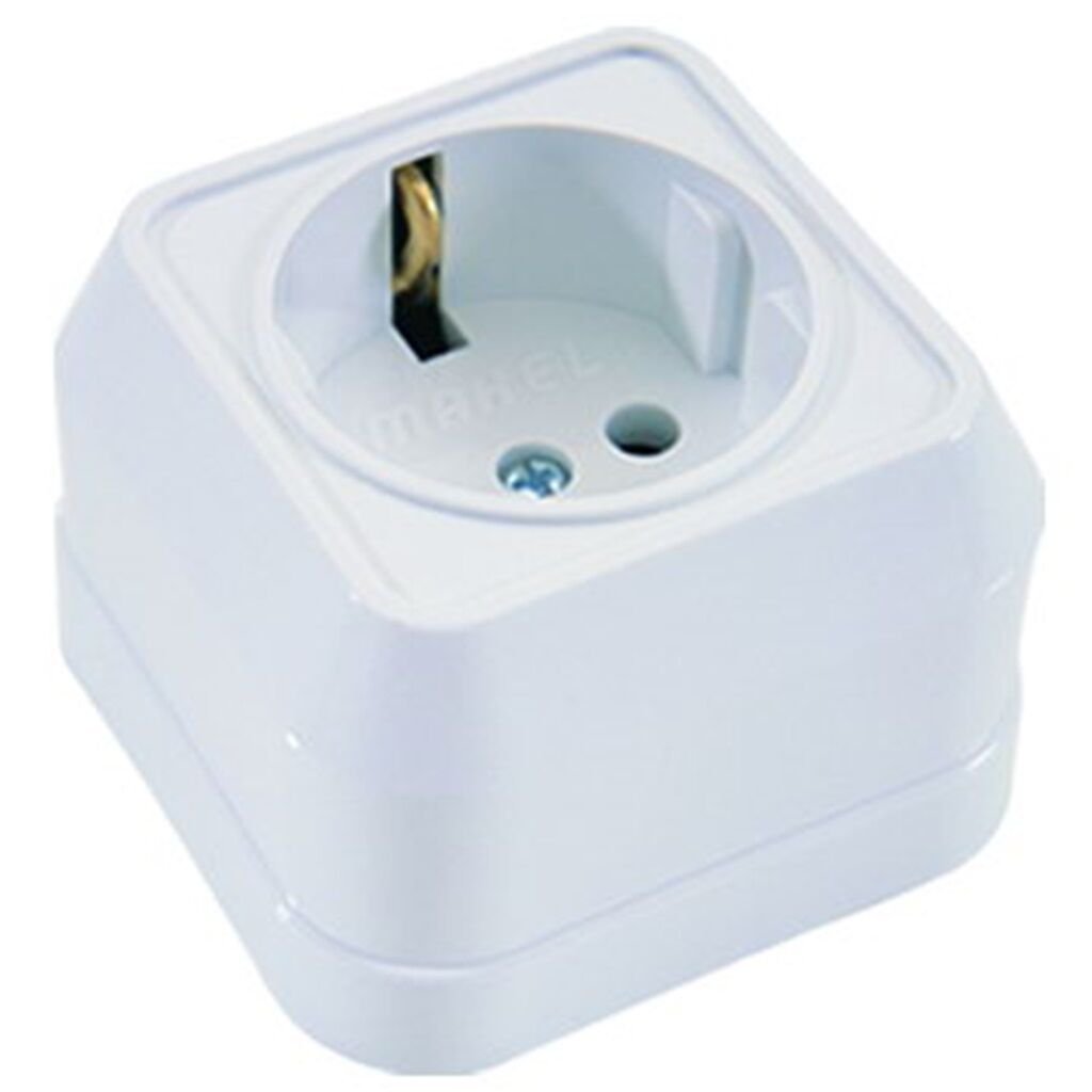 Makel Sıva Üstü Topraklı Priz Beyaz