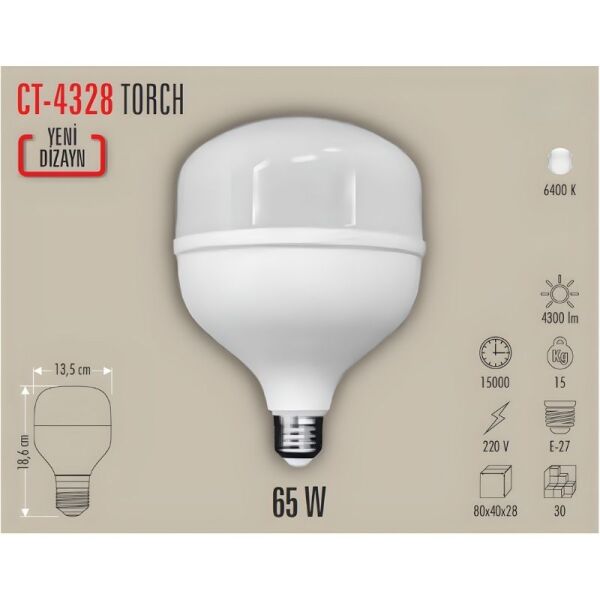 Cata CT-4328 65W 6500K E27 Led Ampul Beyaz