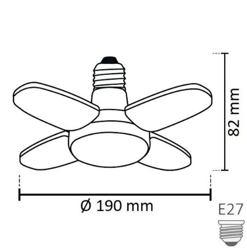 Noas 20W Manolya Led Ampül 6500K Beyaz Işık YL95-0021