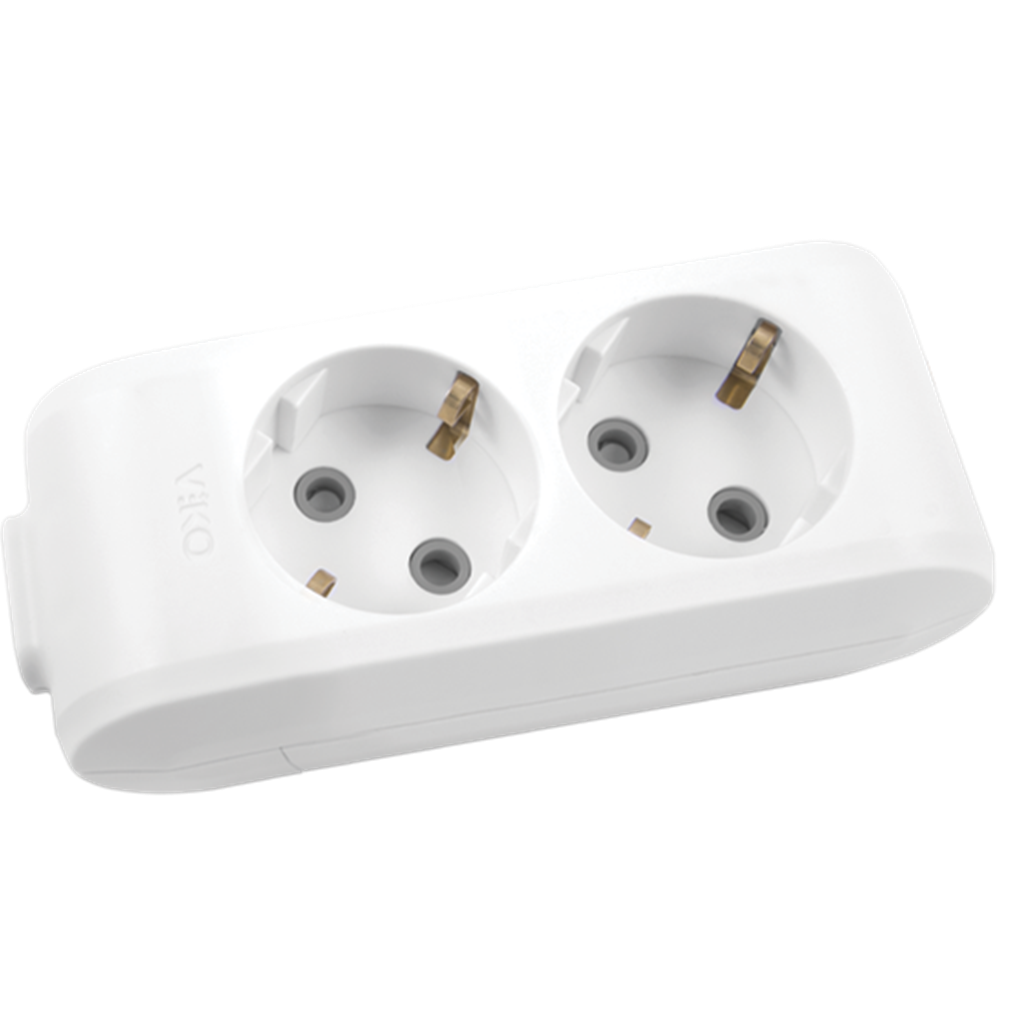 Viko Multi-let İkili Priz Topraklı Klemensli