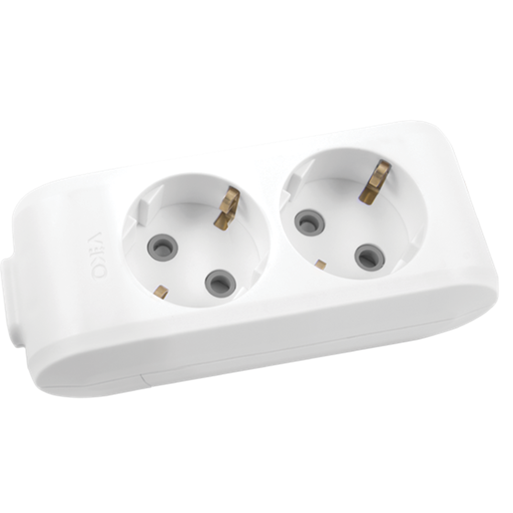 Viko Multi-let İkili Priz Topraklı Klemensli