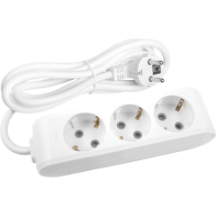 Viko Multi-let Üçlü 2 Metre Priz Topraklı Beyaz