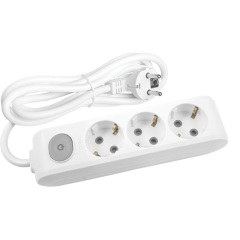Viko Multi-let Üçlü 2 Metre Anahtarlı Priz Topraklı Beyaz