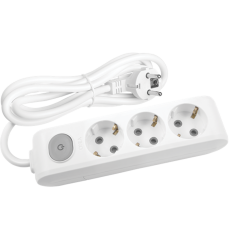 Viko Multi-let Üçlü 3 Metre Anahtarlı Priz Topraklı Beyaz