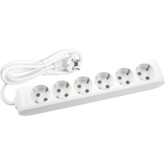 Viko Multi-let Altılı 2 Metre Priz Topraklı Beyaz