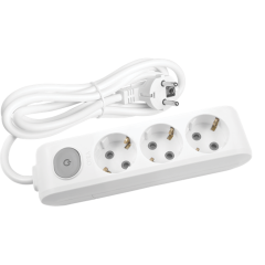 Viko Multi-let Üçlü 5 Metre Anahtarlı Priz Topraklı Beyaz