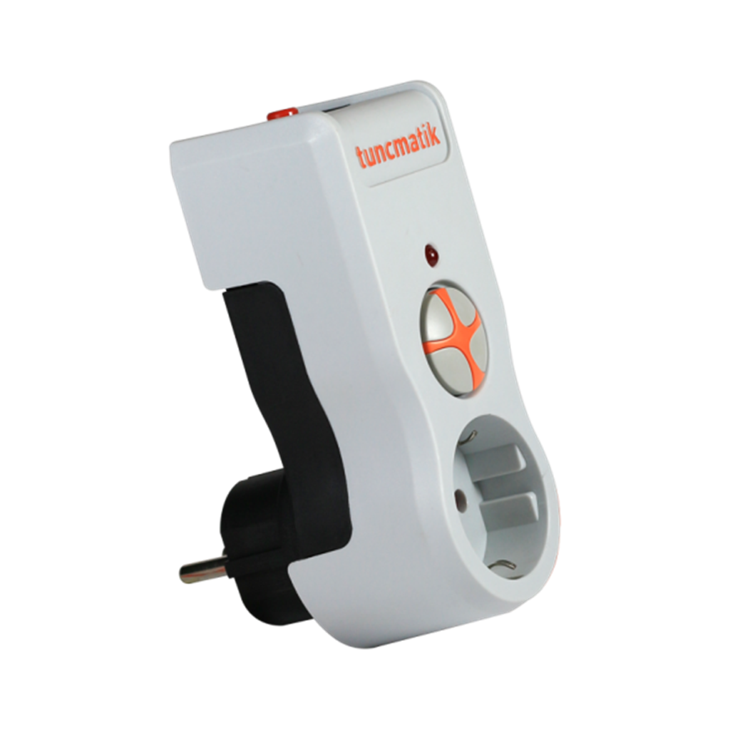 Tunçmatik 1li Powersurge Akım Korumalı Priz Beyaz TSK19019