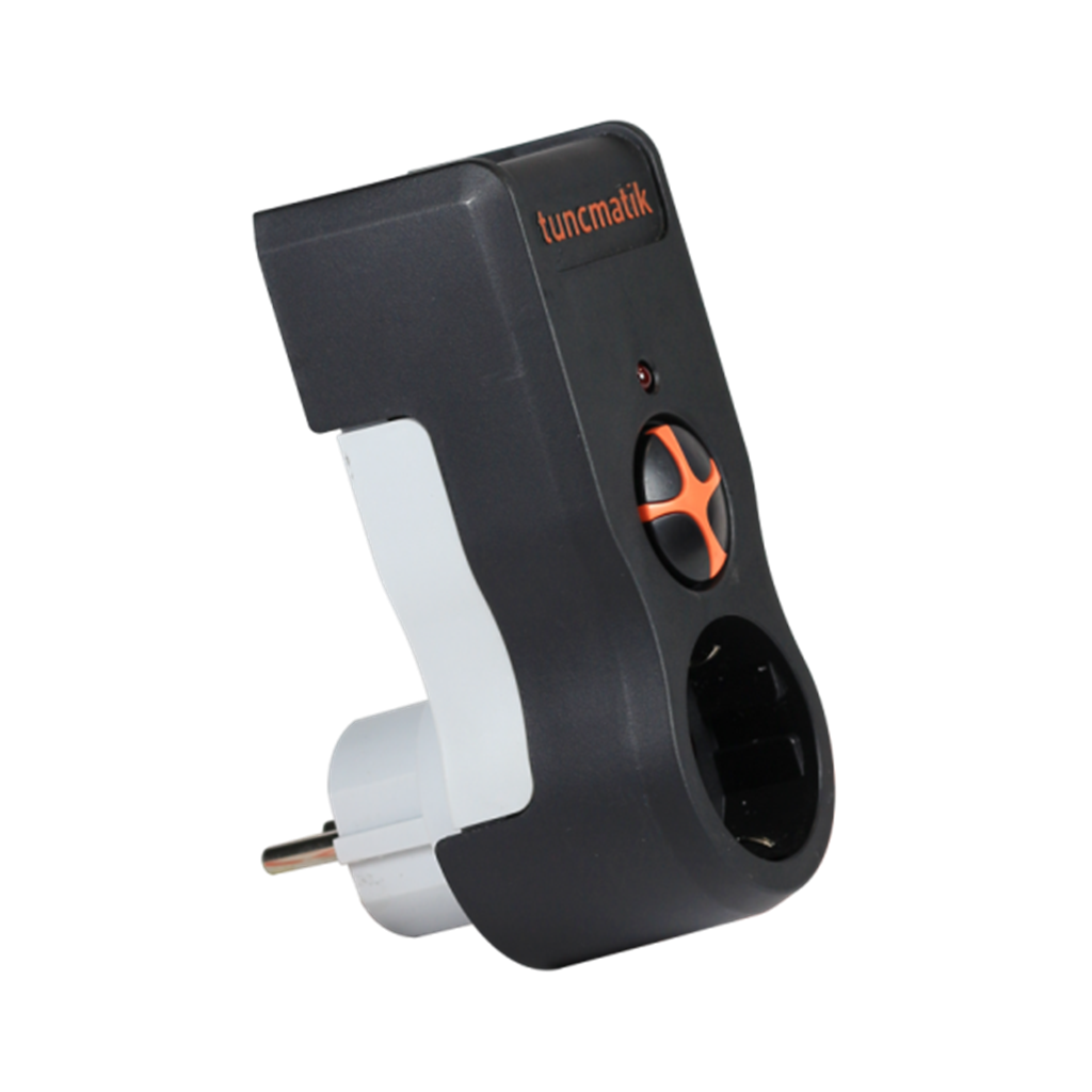 Tunçmatik 1li Powersurge Akım Korumalı Priz Siyah TSK5079