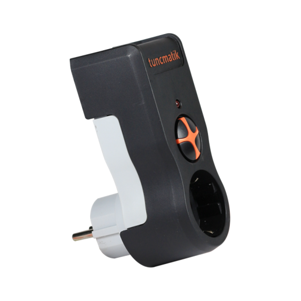 Tunçmatik 1li Powersurge Akım Korumalı Priz Siyah TSK19020