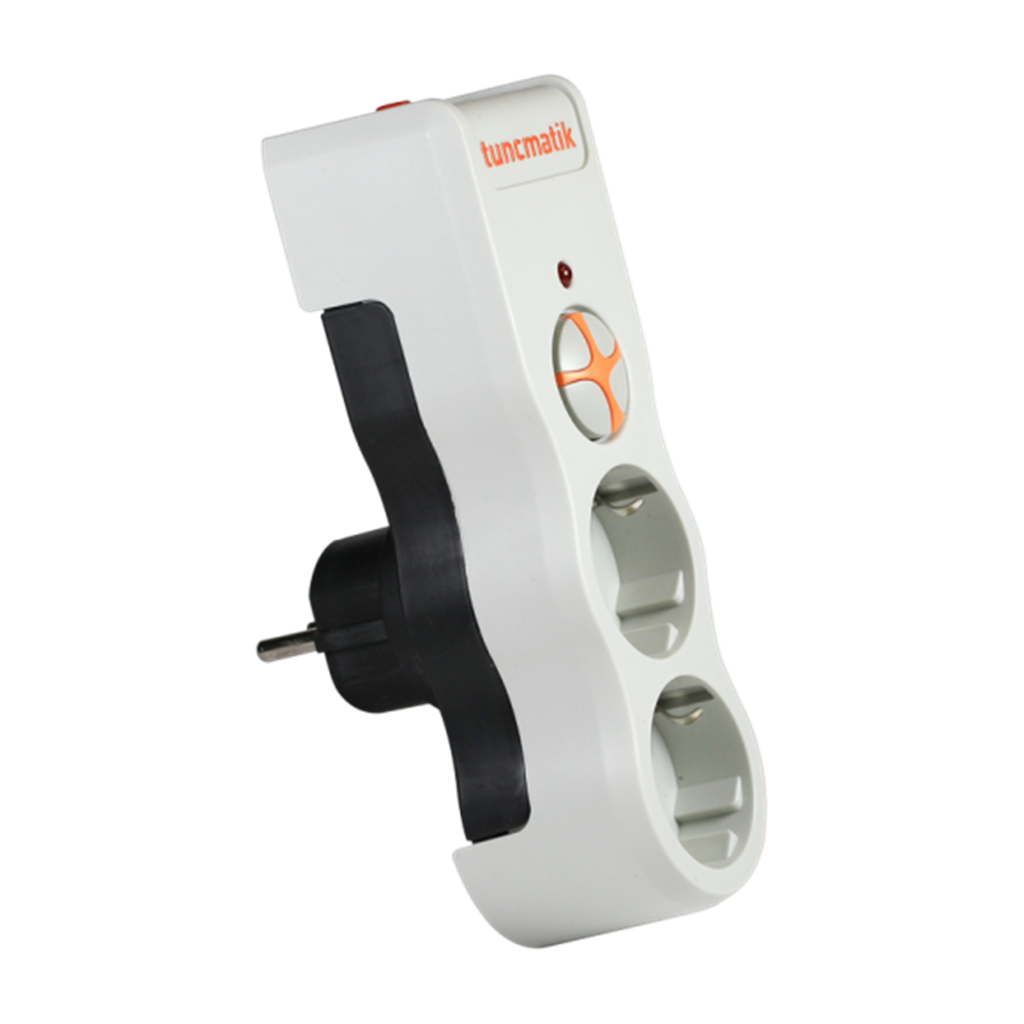 Tunçmatik 2li Powersurge Akım Korumalı Priz Beyaz TSK19021