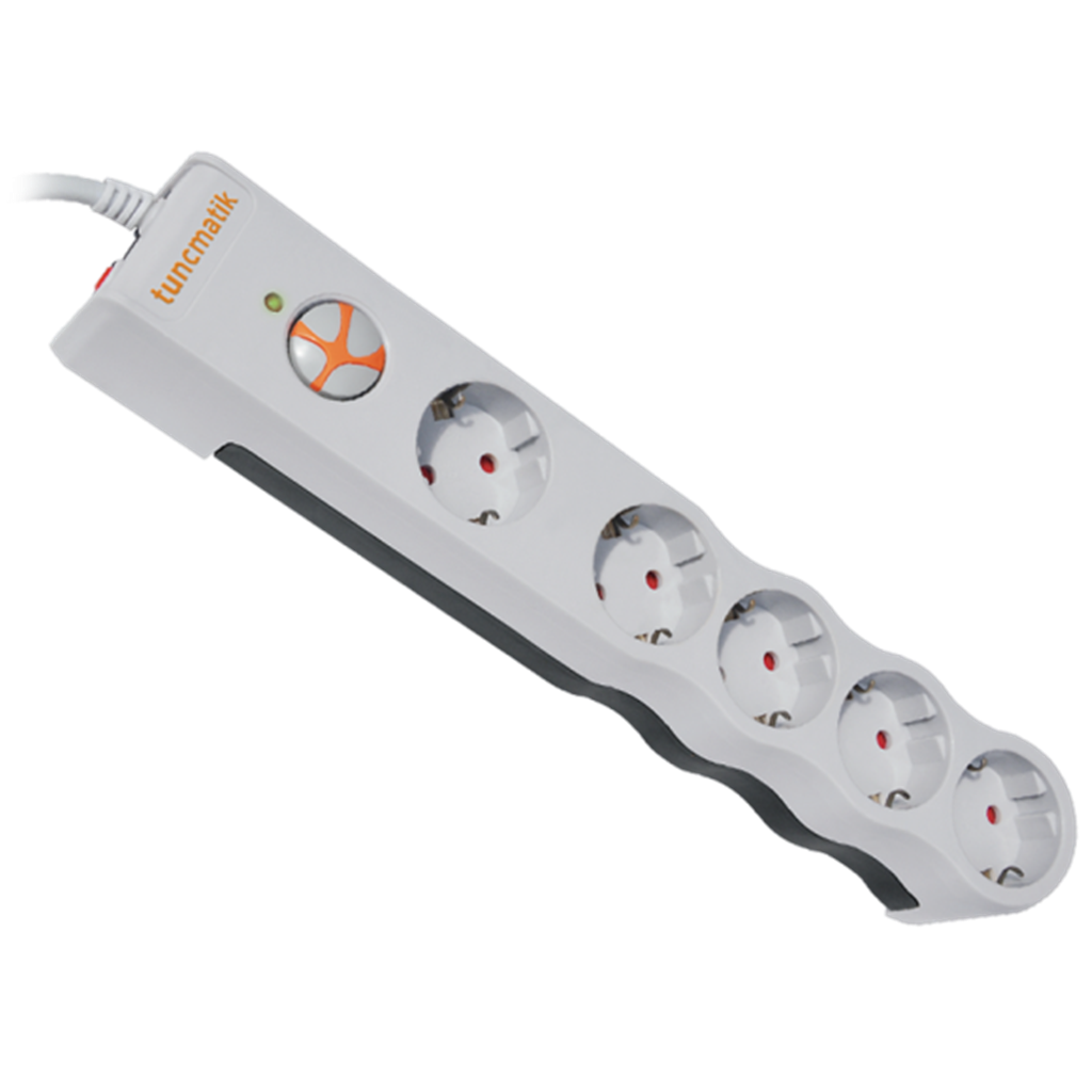 Tunçmatik 5li 1050 J 1.5M Powersurge Akım Korumalı Priz Beyaz TSK6134