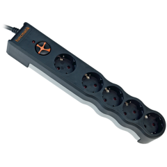 Tunçmatik 5li 1050 J 1.5M Powersurge Akım Korumalı Priz Siyah TSK6136