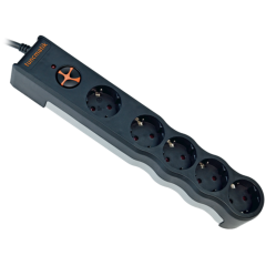 Tunçmatik 5li 1050 J 1.5M Powersurge Akım Korumalı Priz Siyah TSK6136