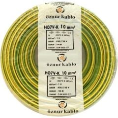Öznur 10 MM Nya Kablo Sarı-Yeşil 450/750V ''H07V-R NYAÇ (100 Metre)