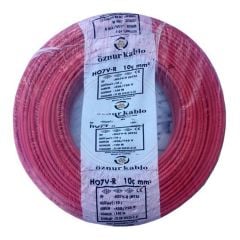 Öznur 10 MM Nya Kablo Kırmızı 450/750V ''H07V-R NYAÇ (100 Metre)