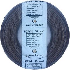 Öznur 10 MM Nya Kablo Kahverengi 450/750V ''H07V-R NYAÇ (100 Metre)