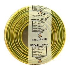Öznur 16 MM Nya Kablo Sarı-Yeşil 450/750V ''H07V-R NYAÇ (100 Metre)