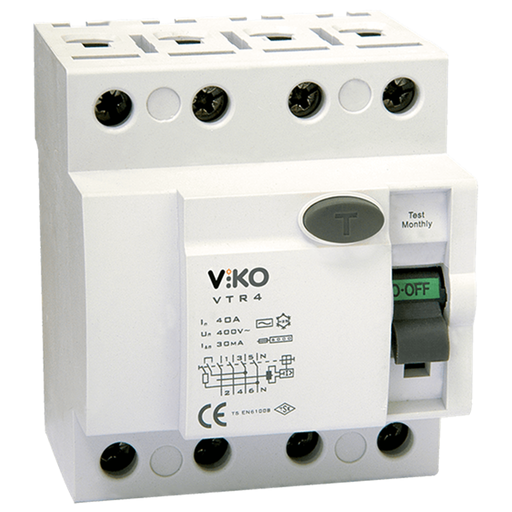 Viko 4x25A 300mA 6kA Trifaze Kaçak Akım Koruma Rolesi