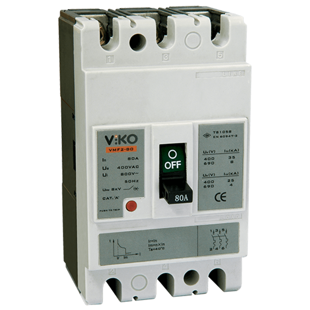 Viko 3x80A Kompakt Şalter 25kA 3 Kutup (VMF1-80-SN2)