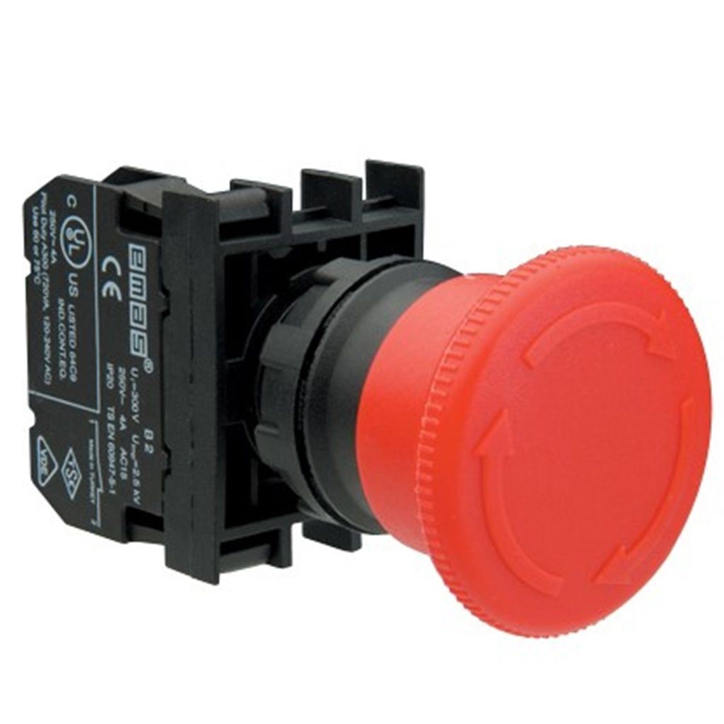 Emas Acil Stop Mantar Buton (B200E)