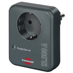 Brennenstuhl 230V 16A 13.500mAh Akım Korumalı Tek Soketli Priz Siyah