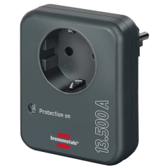 Brennenstuhl 230V 16A 13.500mAh Akım Korumalı Tek Soketli Priz Siyah