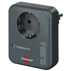 Brennenstuhl 230V 16A 13.500mAh Akım Korumalı Tek Soketli Priz Siyah