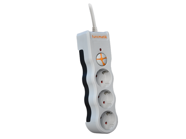 Tunçmatik 3lü 1050 J 1.5M Powersurge Akım Korumalı Priz Beyaz TSK19009