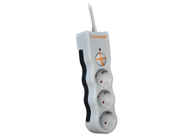 Tunçmatik 3lü 1050 J 1.5M Powersurge Akım Korumalı Priz Beyaz TSK19009