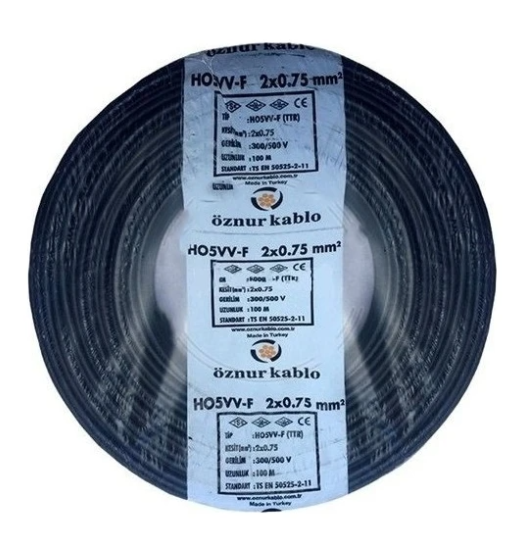 Öznur 2X0,75 MM TTR Kablo - 100 Metre
