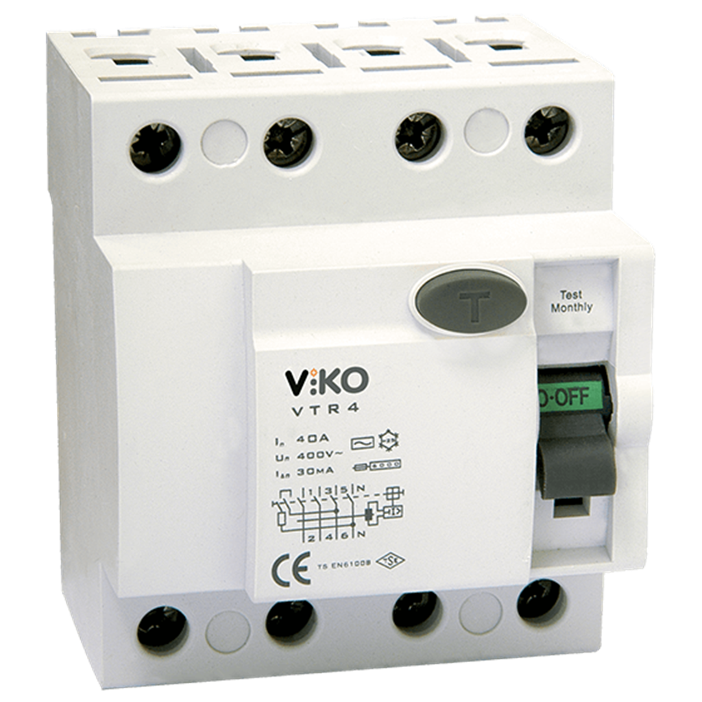 Viko 4x100A 300mA 6kA Trifaze Kaçak Akım Koruma Rolesi