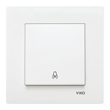 Viko Karre/Meridian Zil Anahtarı Beyaz (Çerçevesiz)