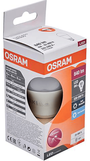 OSRAM LCLA 60 MOSQ 8V/865 220V E27 Sinek Kovar Ampul Beyaz