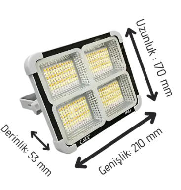 Cata CT-4698 200W Miami Portatif Taşınabilir Solar Led