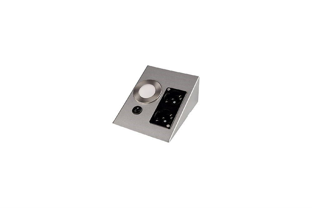 Cata CT-5109 Üçgen Tezgah Altı Priz (Beyaz Işık)