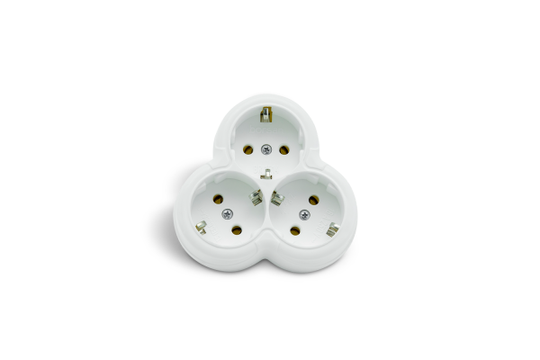 Borsan Üçlü Topraklı Priz Beyaz (Golyat)
