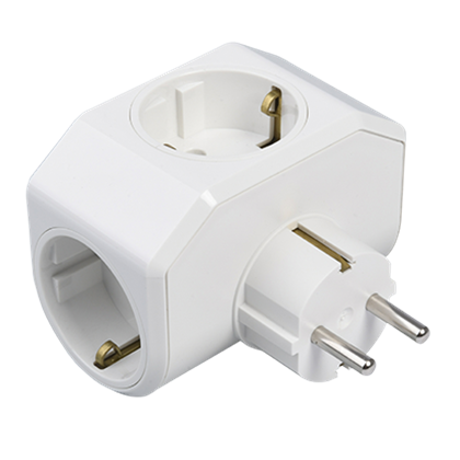 Viko Yonca Plus Beyaz Üçlü Topraklı Priz