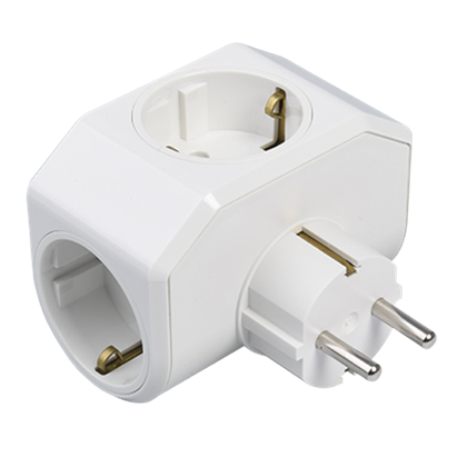 Viko Yonca Plus Beyaz Üçlü Topraklı Priz