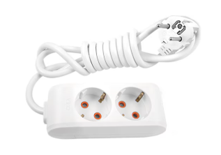 Viko Multi-let İkili 2 Metre Priz Topraklı Beyaz